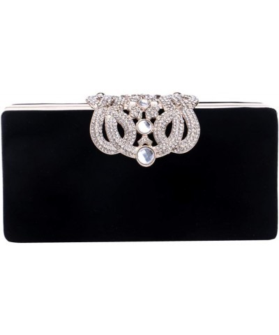 Evening Bag Women Clutches Purse Chain Dress Handbag Crystal Wedding Black $32.61 Evening Bags