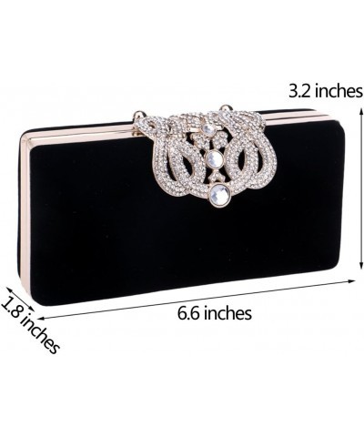 Evening Bag Women Clutches Purse Chain Dress Handbag Crystal Wedding Black $32.61 Evening Bags