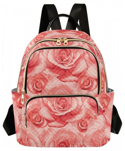 Floral Beautiful Rose Flowers Vintage Women's Backpack Purse Causal Daypack Work Travel Business Trip Bag Shoulder Bag Medium...