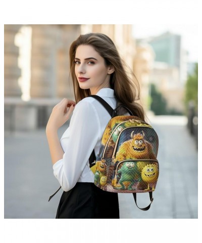 Green Monster on a Sofa Women s Fashion Backpacks, Festival Backpack, Adult Backpacks for Women, M Monsters-1 Small $16.33 Ba...