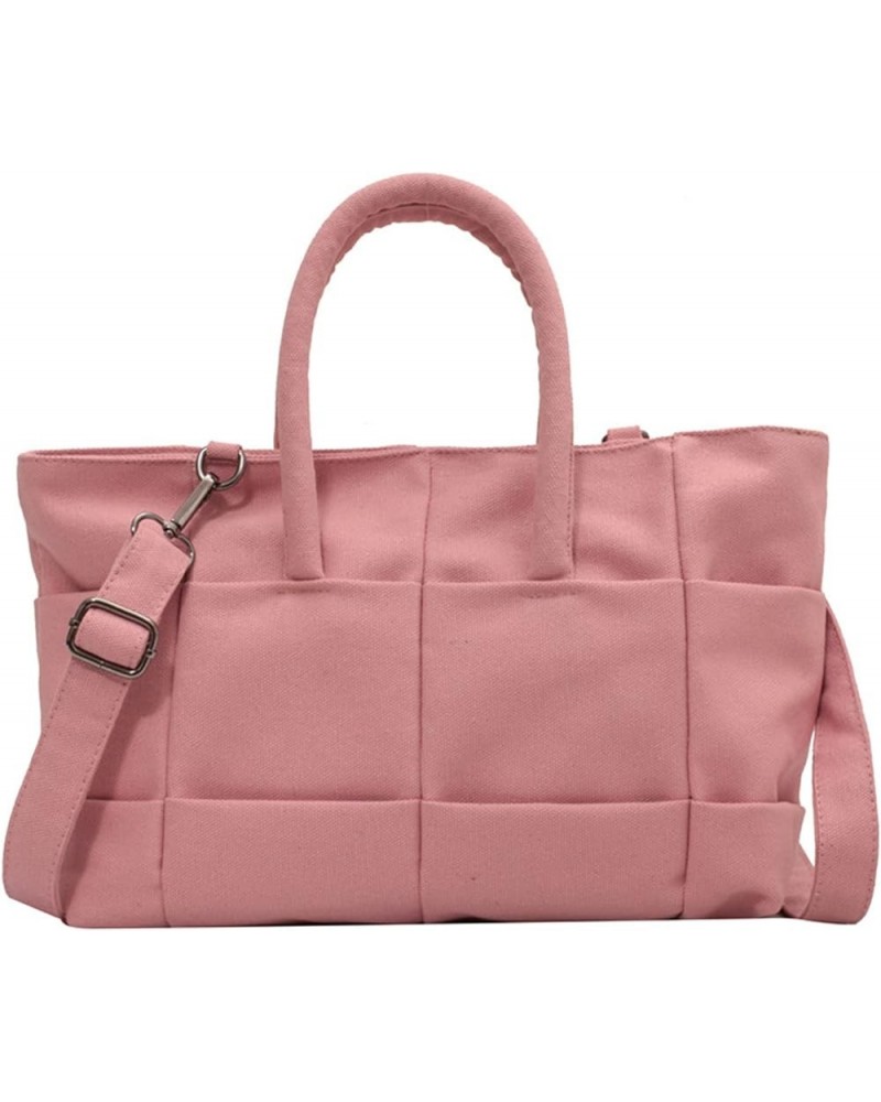 Canvas Tote Handbag for Women Pink $27.02 Totes