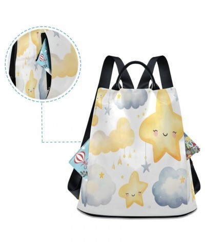 Stars Clouds Womens Backpack Purse Travel Backpack Anti Theft Shoulder Bag Satchel Bags for Ladies Work Travel Women $18.01 B...