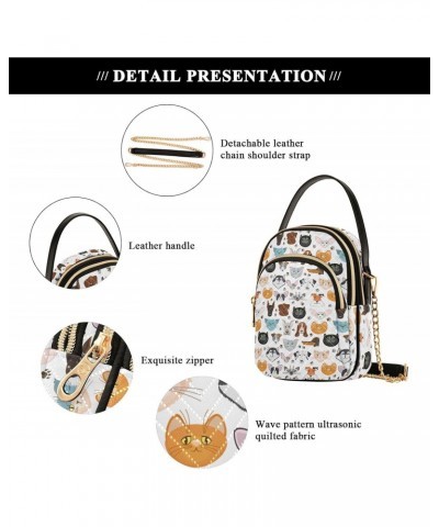 Quilted Shoulder Handbag for Women Dogs and Cats Crossbody Handbag with Detachable Leather Chain Shoulder Strap $12.96 Should...