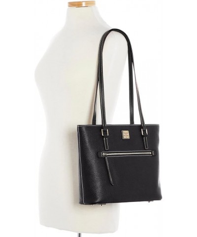 Handbag, Pebble Grain Shopper Tote Black Black $59.40 Totes