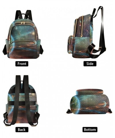 Universe Planets Fashion Travel Backpack for Women Multi Pockets Lightweight Purse for Women-M Multicolor Small $20.29 Backpacks