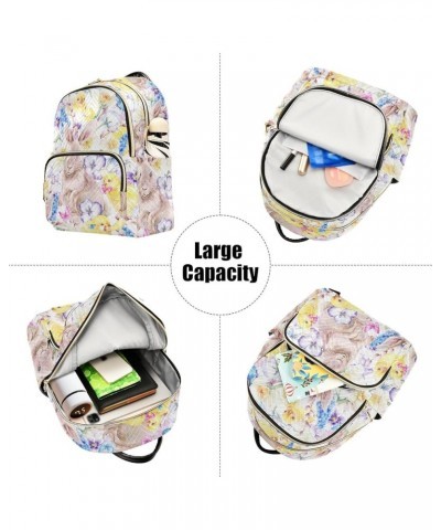 Rabbits Leaves Backpack Purse for Women Lightweight Back Pack Casual Daypack Travel Shoulder Bag Bookbag - M Small Multi03 $2...