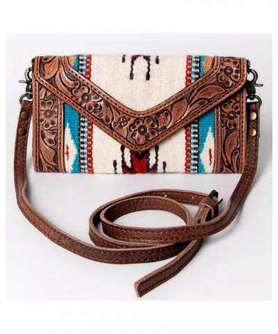 Envelope Hand Tooled Saddle Blanket Fabric Genuine Leather Western Women Bag Handbag Purse | Envelope Bag for Women | Cute En...