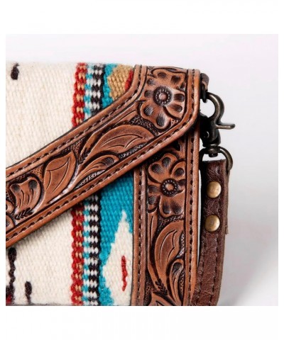 Envelope Hand Tooled Saddle Blanket Fabric Genuine Leather Western Women Bag Handbag Purse | Envelope Bag for Women | Cute En...