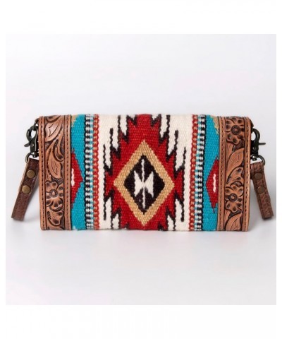 Envelope Hand Tooled Saddle Blanket Fabric Genuine Leather Western Women Bag Handbag Purse | Envelope Bag for Women | Cute En...