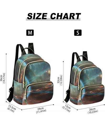 Universe Planets Fashion Travel Backpack for Women Multi Pockets Lightweight Purse for Women-M Multicolor Small $20.29 Backpacks