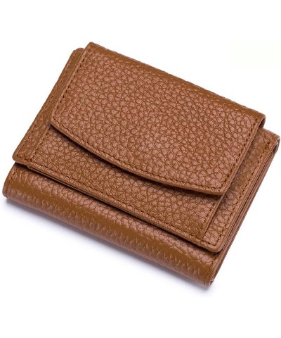 2023 New Vegan Mini Wallet For Women Small Trifold Leather Wallet, Unisex Anti-Credit Card Fraud Folding Mini Wallet (M) D $1...