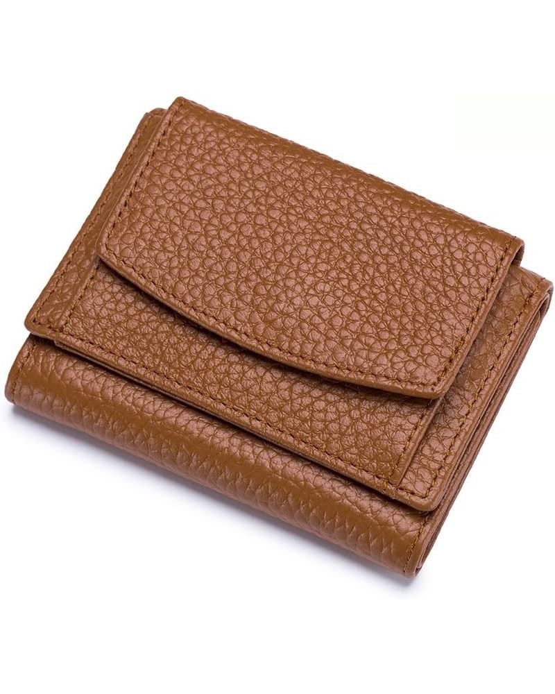 2023 New Vegan Mini Wallet For Women Small Trifold Leather Wallet, Unisex Anti-Credit Card Fraud Folding Mini Wallet (M) D $1...