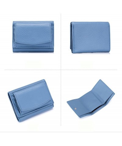 2023 New Vegan Mini Wallet For Women Small Trifold Leather Wallet, Unisex Anti-Credit Card Fraud Folding Mini Wallet (M) D $1...