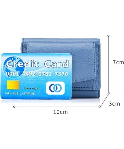 2023 New Vegan Mini Wallet For Women Small Trifold Leather Wallet, Unisex Anti-Credit Card Fraud Folding Mini Wallet (M) D $1...