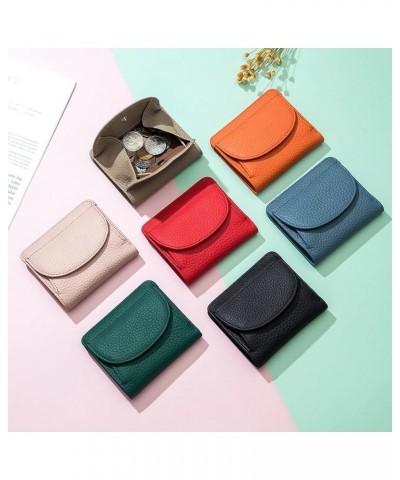 2023 New Vegan Mini Wallet For Women Small Trifold Leather Wallet, Unisex Anti-Credit Card Fraud Folding Mini Wallet (M) D $1...