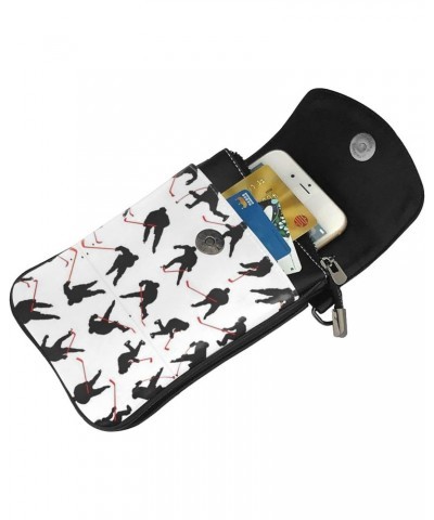 Ice Hockey Small Crossbody Bag Crossbody Wallet Pu Leather Cell Phone Purse Mini With Card Slots $12.75 Crossbody Bags