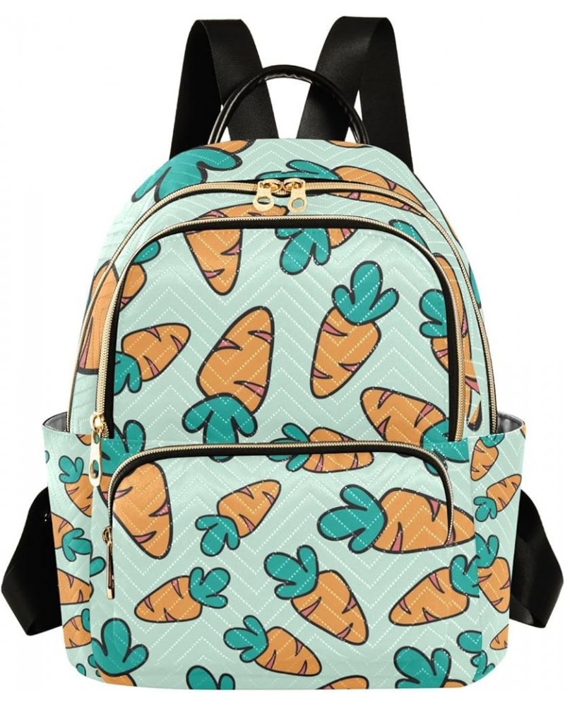 Kawaii Carrot Backpack for Women Shoulder Bag Lightweight Small Backpack Casual Daypack for Travel Mini(10.23'' x 5.11'' x 12...