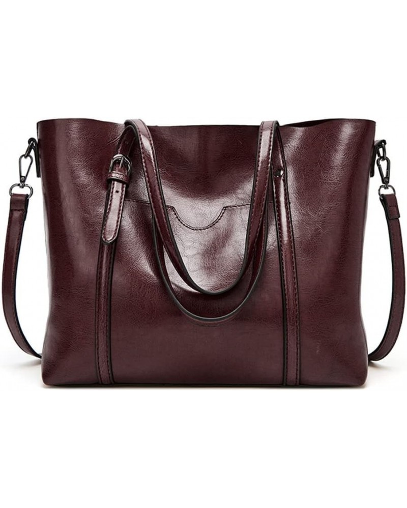 Women Handbags Purse Large Leather Crossbody Tote Bag Fashion Top Handle Ladies Shoulder Bag with Zipper Brown $20.25 Totes