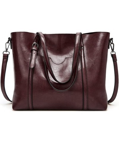 Women Handbags Purse Large Leather Crossbody Tote Bag Fashion Top Handle Ladies Shoulder Bag with Zipper Brown $20.25 Totes