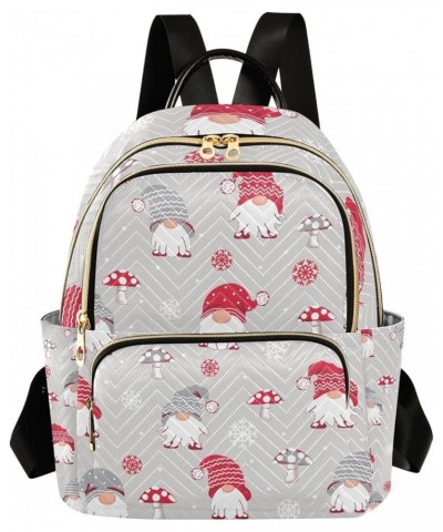 Small Backpack for Women Travel Bag Christmas Santa Gnome Mushroom Daypack Purse Fashion Shoulder Bag Rucksack Small A19 $12....