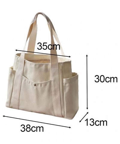 Women Tote Bag Canvas Handbag Working Purse with Multiple Pockets Fashion Ladies Beach Handle Bag Zipper Closure Shopping Bag...