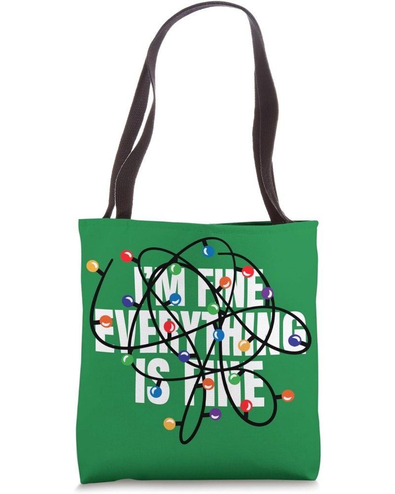 I'm Fine, Everything is Fine. Messy Christmas Lights Tote Bag $11.00 Totes