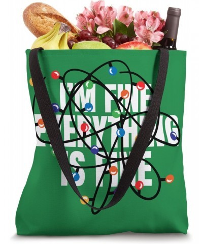 I'm Fine, Everything is Fine. Messy Christmas Lights Tote Bag $11.00 Totes