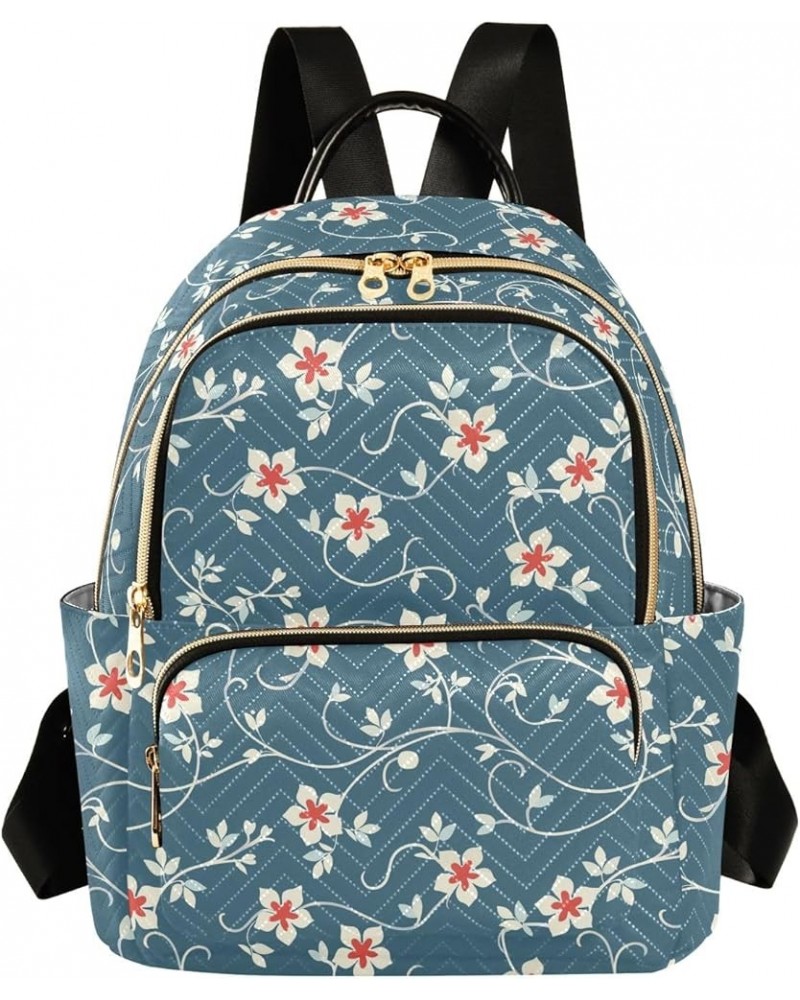 Retro Flower Style Fashion Backpack Purse for Women, Casual Daypacks, Ladies Gift for Traveling Hiking Multicolor Small $18.5...