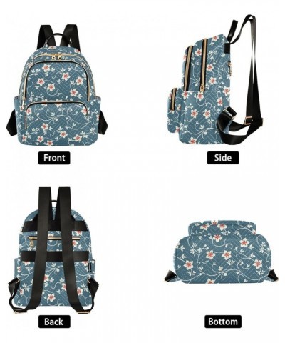 Retro Flower Style Fashion Backpack Purse for Women, Casual Daypacks, Ladies Gift for Traveling Hiking Multicolor Small $18.5...