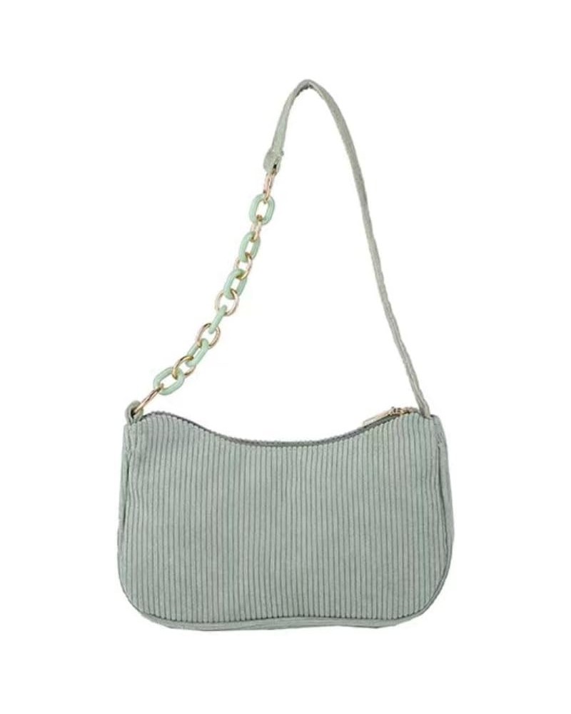 Hobo Bag for Women Cute Corduroy Small Handbag Casual Shoulder Bag Party Dating Evening Bag Green $11.01 Hobo Bags