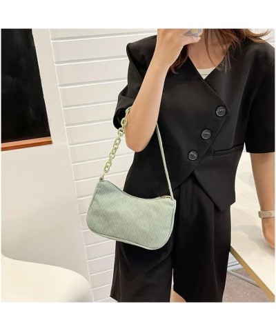 Hobo Bag for Women Cute Corduroy Small Handbag Casual Shoulder Bag Party Dating Evening Bag Green $11.01 Hobo Bags