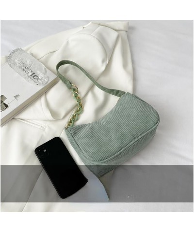 Hobo Bag for Women Cute Corduroy Small Handbag Casual Shoulder Bag Party Dating Evening Bag Green $11.01 Hobo Bags