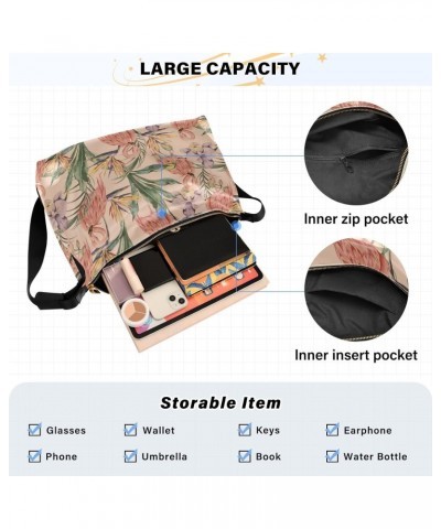 Tropical Flowers Jungle Flamingos Hobo Bags for Women Leather Purses Crossbody Bag Handbag Shoulder Bag for Work GiftsTravel ...