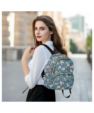 Retro Flower Style Fashion Backpack Purse for Women, Casual Daypacks, Ladies Gift for Traveling Hiking Multicolor Small $18.5...