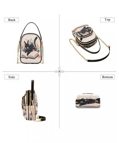 Small Crossbody Bag for Women with Compartments,Long Gold Chain Crossbody Purse Polyester Phone Purse Wallet Cat 12 $13.19 Cr...