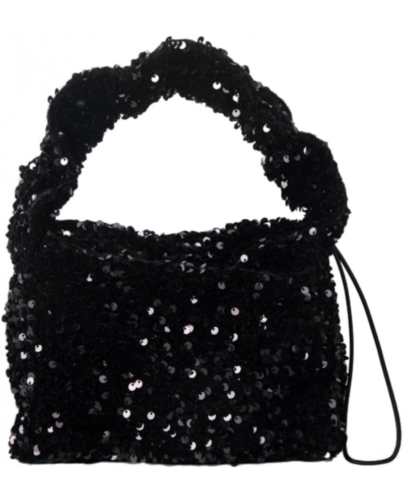 Women Sequin Purse Sparkly Tote Bag Glitter Evening Clutch Lady Party Wedding Cocktail Handbags Black $17.33 Totes