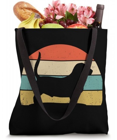 Sunset Vintage Basset Hound Retro Silhouette Dog Puppy Tote Bag $9.90 Totes