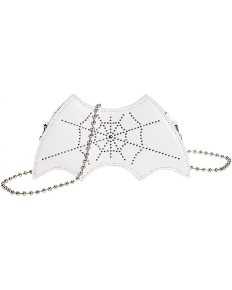 loween Bat ng Shoulr Bag, Pu Leather Spir Web Crossbody Bag Funny loween Pue Bag White $9.30 Shoulder Bags