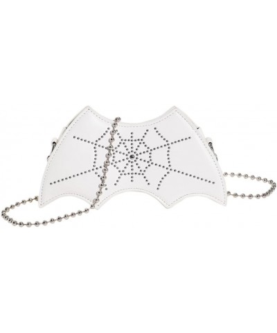 loween Bat ng Shoulr Bag, Pu Leather Spir Web Crossbody Bag Funny loween Pue Bag White $9.30 Shoulder Bags