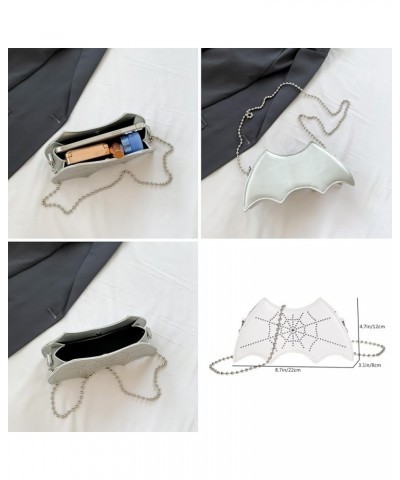 loween Bat ng Shoulr Bag, Pu Leather Spir Web Crossbody Bag Funny loween Pue Bag White $9.30 Shoulder Bags