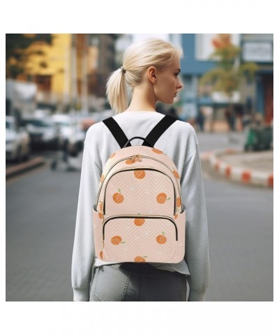 Peach Fruit Pattern Women's Backpack Wallet Casual Small Backpack Fashion Women's Travel Bag School Backpack Color137 Medium ...