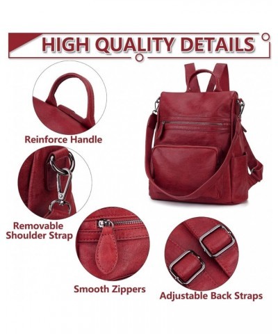 Anti-theft Backpack Purse,Fashion Women PU Leather Satchel Backpack Ladies Convertible Shoulder Bag Three Ways to Carry Antit...