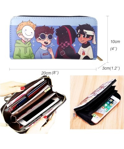 Anime Wallet Men Women Leather Wallet Anime Merch Birthday Gifts (MHAfacewar wallet) SMP 4boys wallet $11.59 Wallets