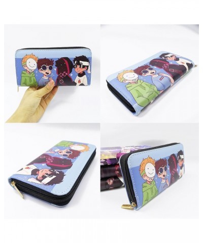 Anime Wallet Men Women Leather Wallet Anime Merch Birthday Gifts (MHAfacewar wallet) SMP 4boys wallet $11.59 Wallets