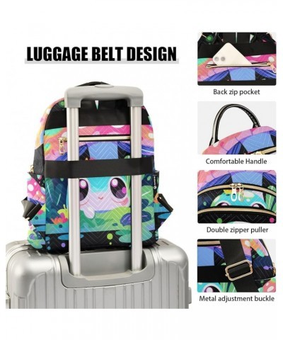 Mini Backpack Purse for Women, Frog Mushroom Black Travel Bag Casual Daypack Shoulder Bag Small $15.68 Backpacks