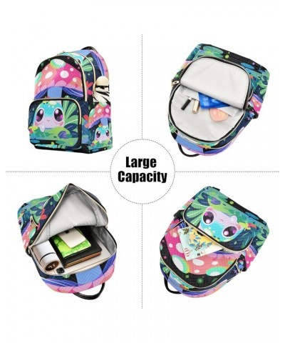 Mini Backpack Purse for Women, Frog Mushroom Black Travel Bag Casual Daypack Shoulder Bag Small $15.68 Backpacks