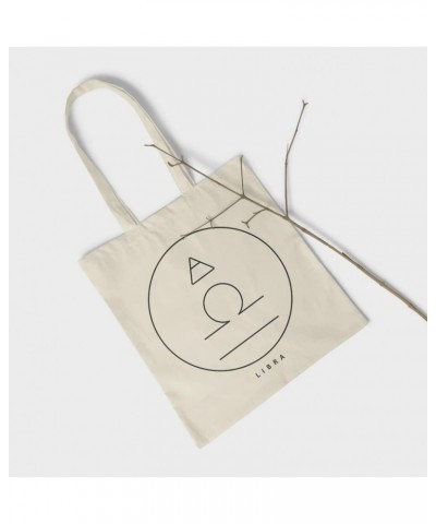 Libra Zodiac Astrology Glyph Natural Cotton Tote Bag $18.79 Totes