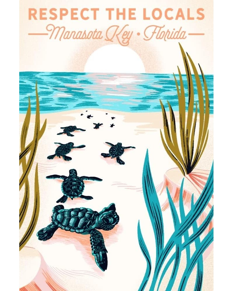 Manasota Key, Florida, Respect the Locals (24x36 Giclee Gallery Art Print, Vivid Textured Wall Decor) $22.50 Totes