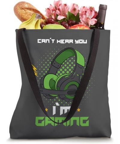 I do not hear you I gamble gamer headset saying green Tote Bag $9.21 Totes