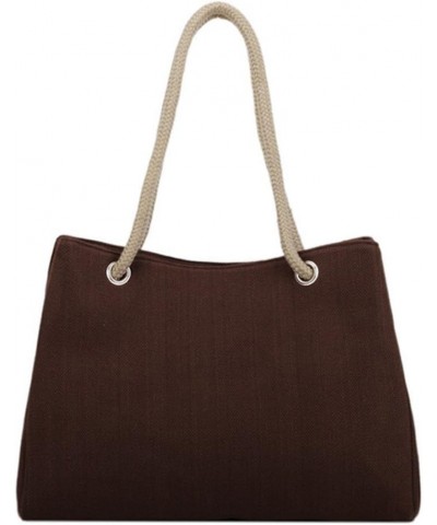 Handbag Handmade Women Girls Tote Bag Flax Grass Purse Straw Nature Beach Bag Clutch Brown $16.41 Totes